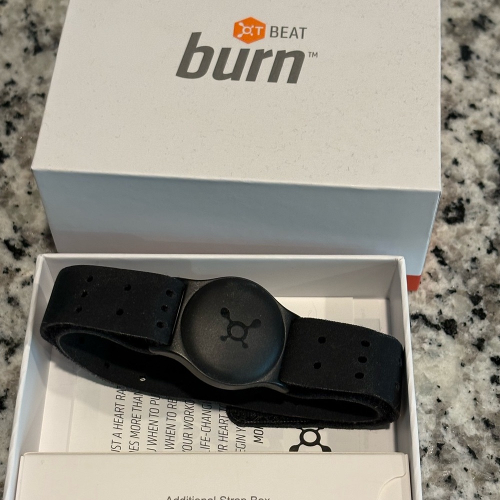 Orange theory heart rate monitor.